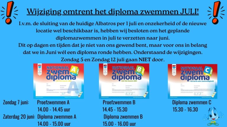 Diplomazwemmen juli 2026